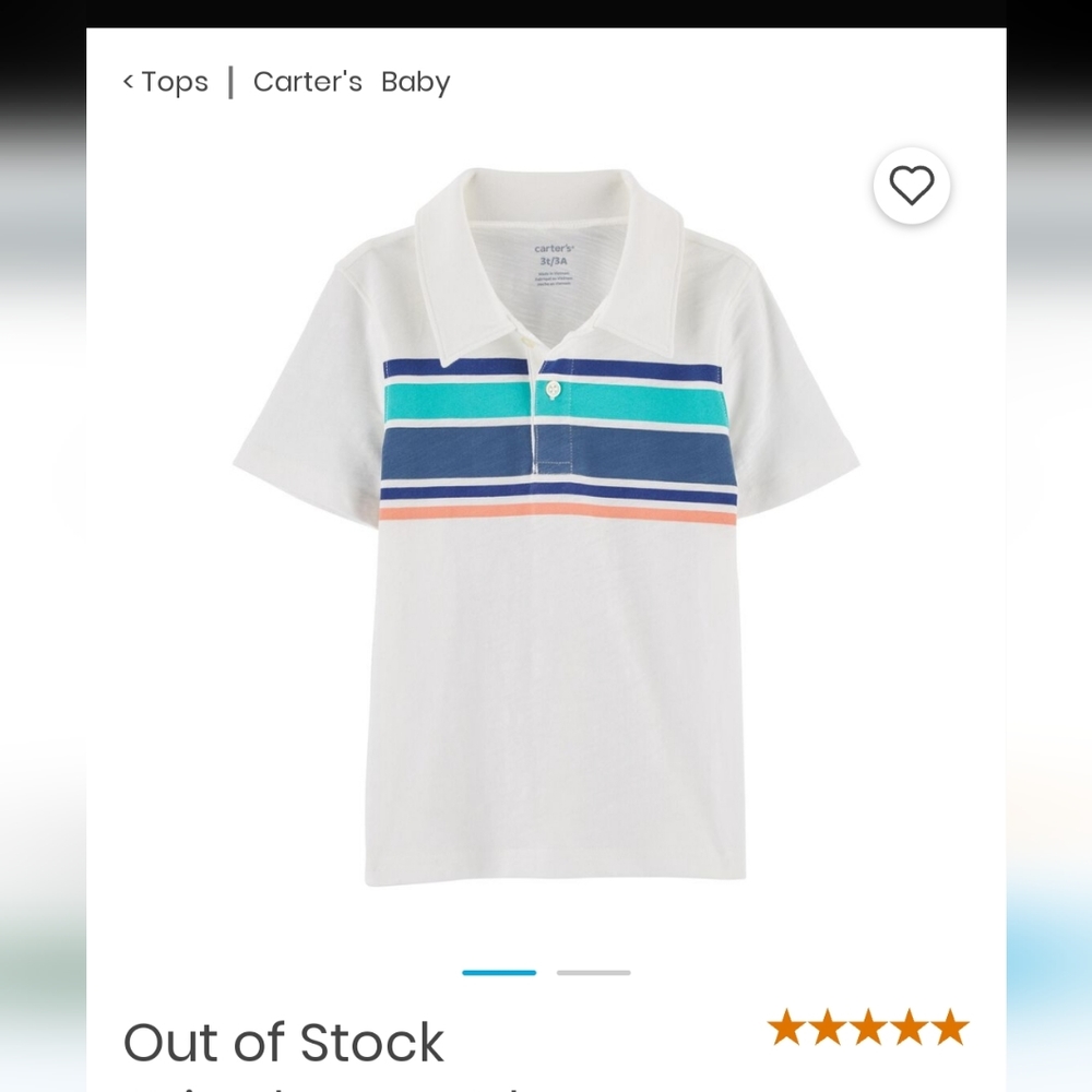 NWOT - Striped Jersey Polo